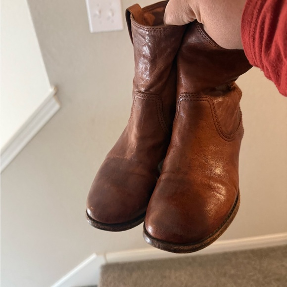 Frye "Anna Shortie" Leather Ankle Boots Size 6.5 - Picture 4 of 10
